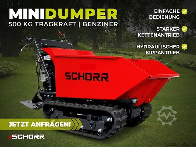 Minidumper 500kg Dumper Raupendumper SCHORR Minidumper RR500DHKA2 PRO 500kg Mulde