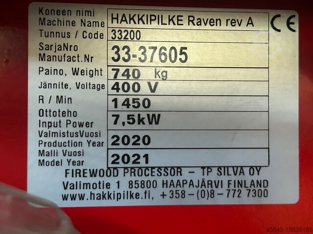 Wood splitter Hakki Pilke 33 Raven