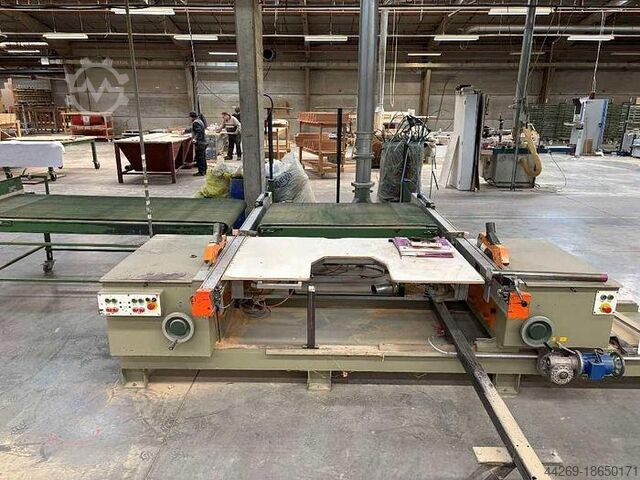 Double cross-cut saw Rema DMGB-35 including mechanization Rema DMGB-35