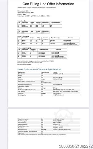 Dosenabfüllanlage, 45.000 Stück/Stunde  
