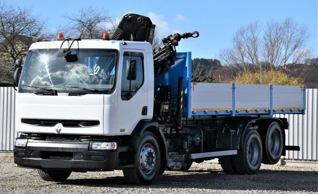 Tipper truck RENAULT Premium 320 *KIPPER 6,30m+HIAB 122B-2 DUO