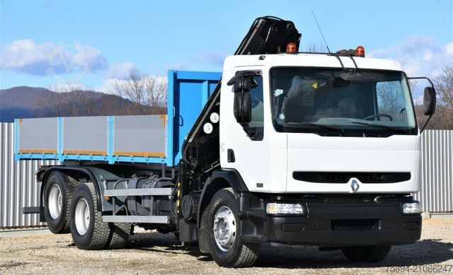 Tipper truck RENAULT Premium 320 *KIPPER 6,30m+HIAB 122B-2 DUO