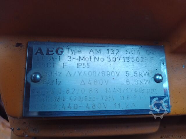 Volute casing pump standard chemical pump KSB 7,5kW ; 6m³/h ; 25m KWPK 40-315 Edelstahl 1.4593 Duplex