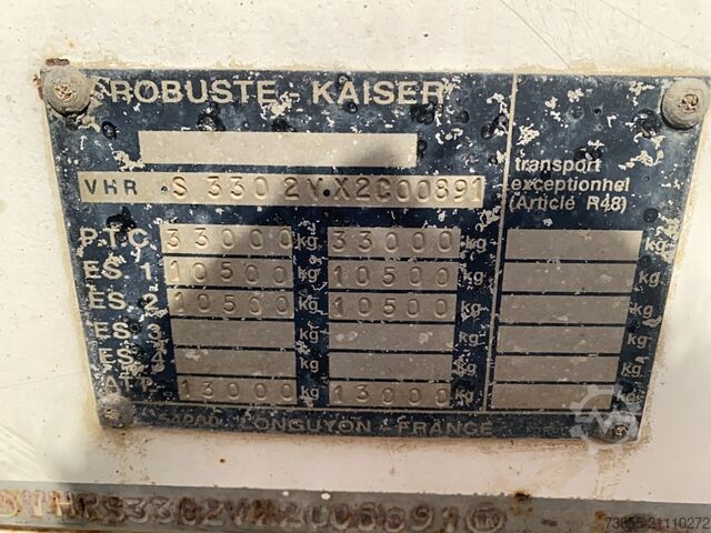 Kippauflieger ROBUSTE KAISER S3302V Steel Trailer