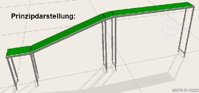 Belt conveyor system conveyor belt Gebhardt 7500-610-500+900-610-500