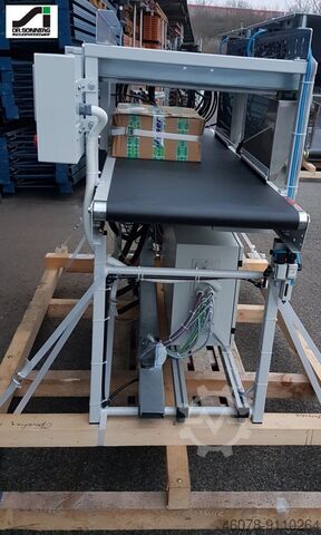 Belt conveyor with 2 x 90 ° off valves Kannegiesser GF 2250-680-600