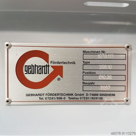 Roller conveyor turnout sorter switch diverter... Gebhardt Gebhardt 45° 1800-1220-550