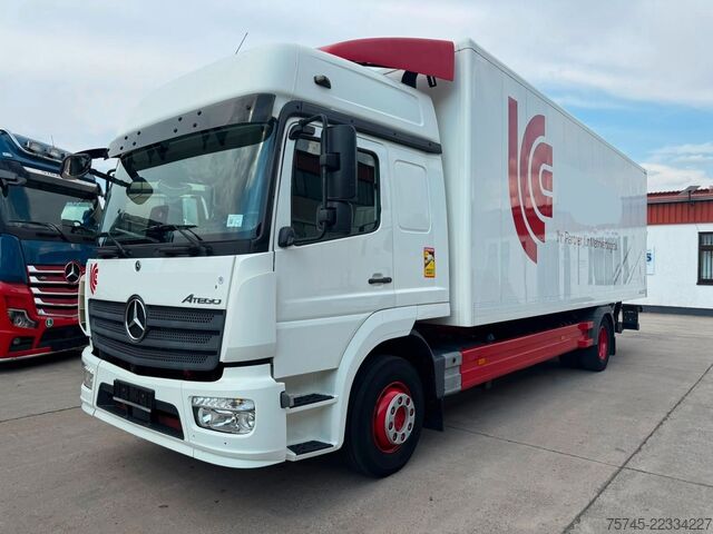 Box truck MERCEDES-BENZ ATEGO 1530*KOFFER*LBW 2 TON*STANDKLIMA* 2 LIEGE