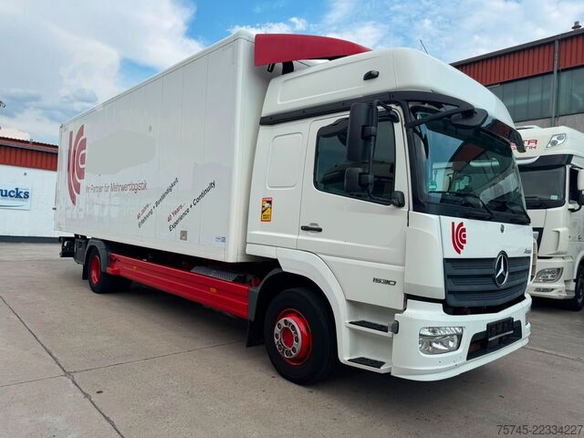Box truck MERCEDES-BENZ ATEGO 1530*KOFFER*LBW 2 TON*STANDKLIMA* 2 LIEGE