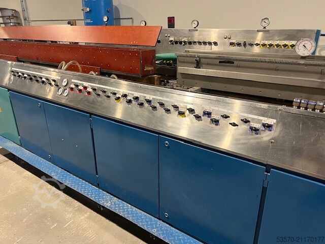 Profilanlage für PVC-Profile (300x100mm) Weber & Uniplast/Greiner DS 7.22 & CAL-VAK-4P & CAT-PUL-2D