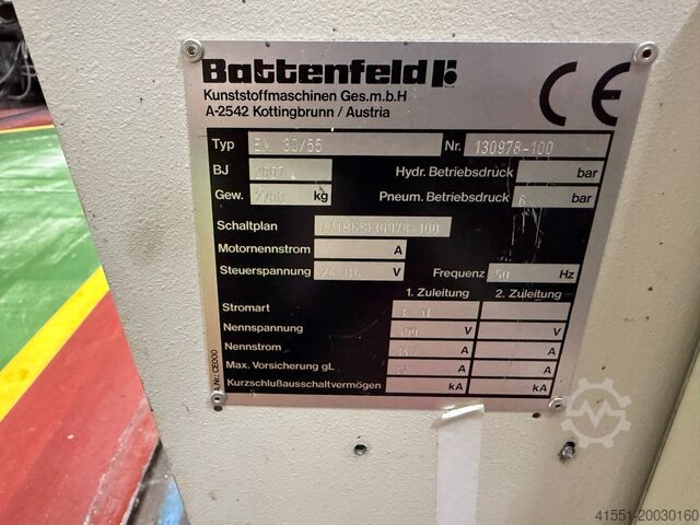 Injection moulding machines BATTENFELD EM 30/55 Unilog B6 Run hours: 3.200 Electric machines