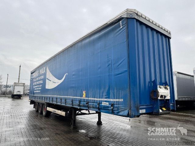 Auflieger mit Pritsche & Plane Krone Curtainsider Mega
