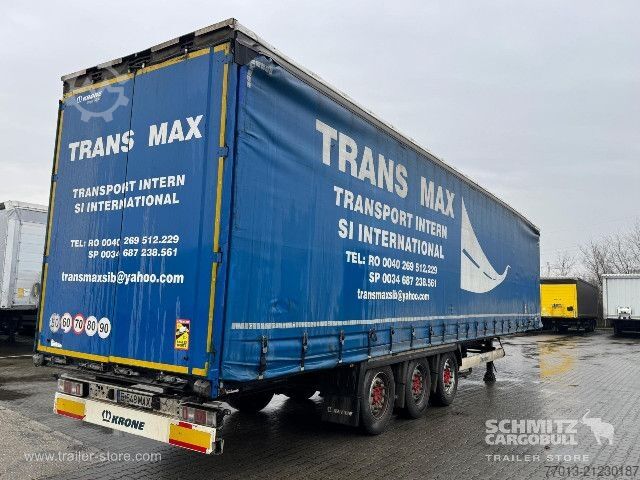 Auflieger mit Pritsche & Plane Krone Curtainsider Mega