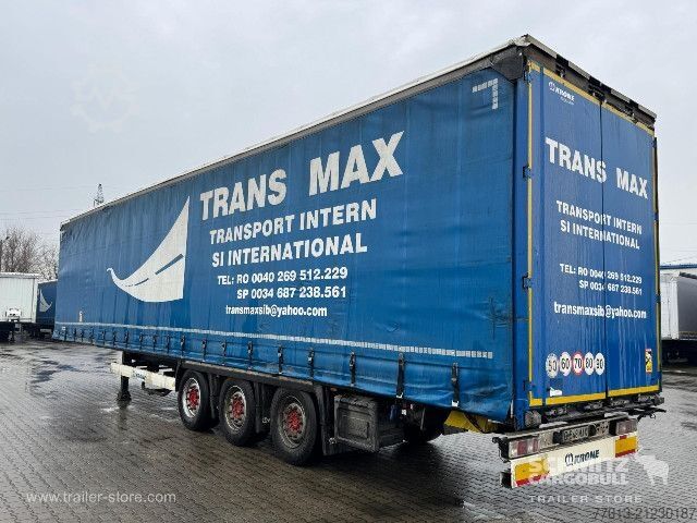 Auflieger mit Pritsche & Plane Krone Curtainsider Mega