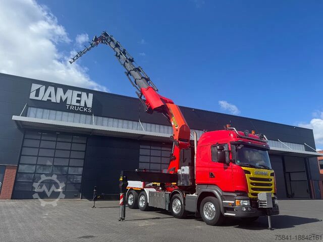 Crane truck Scania R 450 8x4 Palfinger PK 165.002 TEC F + JIB PJ 3...