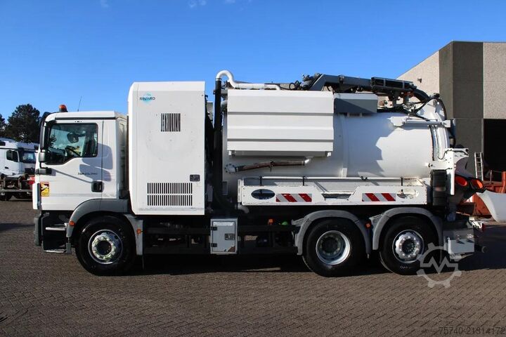 Vacuum truck MAN TGM 26.340 + RIVARD 11.8M3 + PUMP + EURO 6