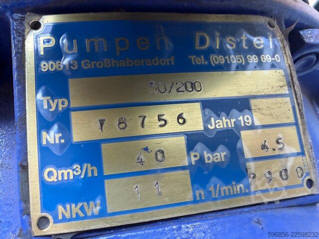 Water pump Pumpen Distel 50/200 Pompa odśrodkowa 40 Pumpen Distel 50/200 Pompa odśrodkowa 40