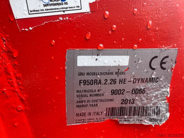 Scania R 480 LB 8x4 Euro 6 FASSI F 950 RA .2.26 + JIB Scania R 480 LB 8x4 Euro 6 FASSI F 950 RA .2.26 + JIB