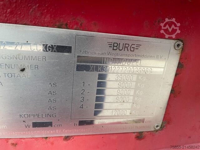 Container transport Burg BPO 12-27 CCXGX 20/30 FT Chassis / BPW Axles / ...