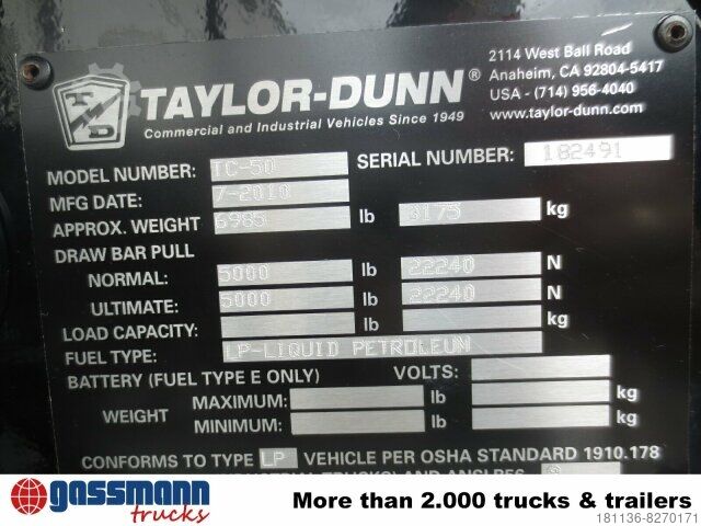 Customized van Tiger TC 50, Zugmaschine