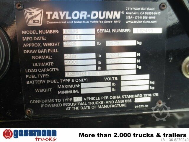 Customized van Tiger TC 50, Zugmaschine