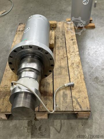 Double-acting hydraulic cylinder, flange cylinder, ideal for workshop presses, press cylinders, pres HÄNCHEN Servoslide