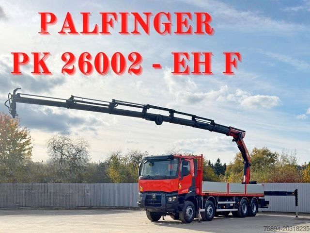 Truck mounted crane RENAULT C430 * PALFINGER PK 26002 - EH F + FUNK/ 8x4