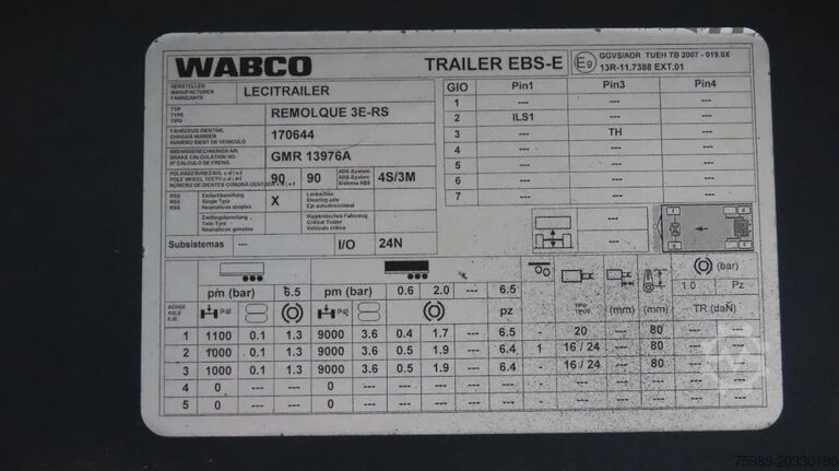 Sliding tarpaulins Lecitrailer 27000 kg! Liftaxel, 3 axel BPW, Edscha