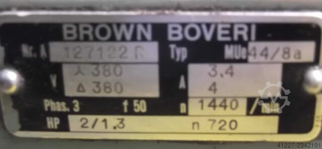 Electric motor 0.9/1.5 kW 720/1440 Rpm Brown MUe44/8a