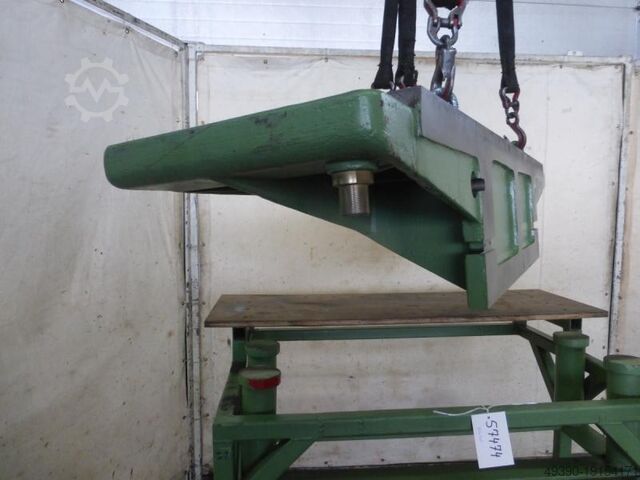 Clamping plate, machine table with metal base; clamping table, assembly table, heavy-duty workbench,  