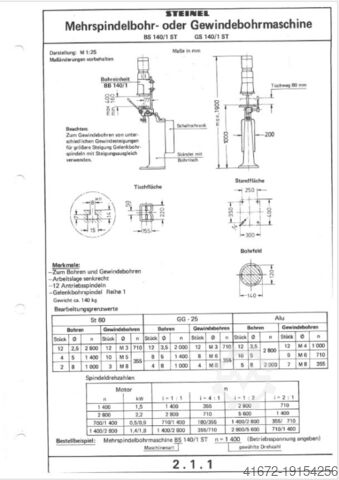 Mehrspindelbohrmaschine Bernhard STEINEL BS 140