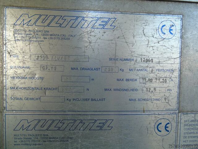 Hebebühne DAF CF 65.280 + 33 METER + big platform persons /400kg