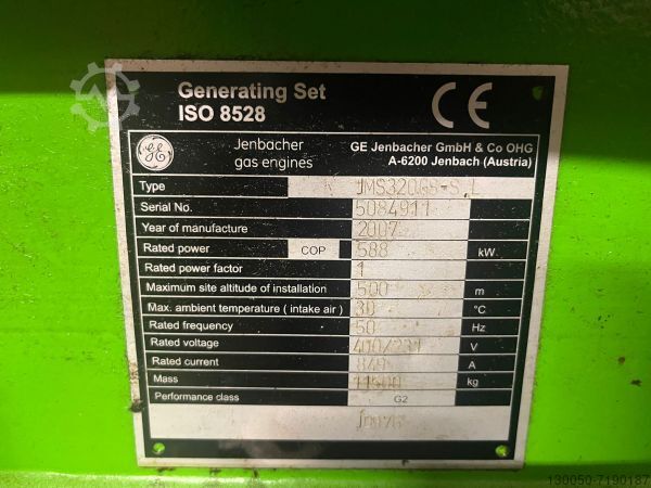 Blockheizkraftwerk Spanner Re² GmbH, Jenbacher HKA 70 und BHKW TYP JMS 320 GS-SL