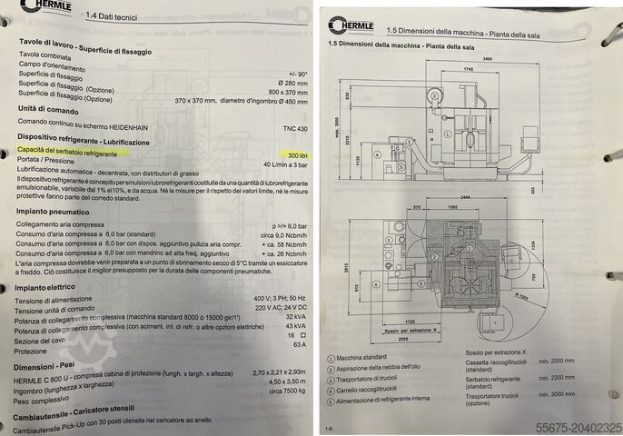 5-Achs-Vertikal-Bearbeitungszentrum HERMLE C800U