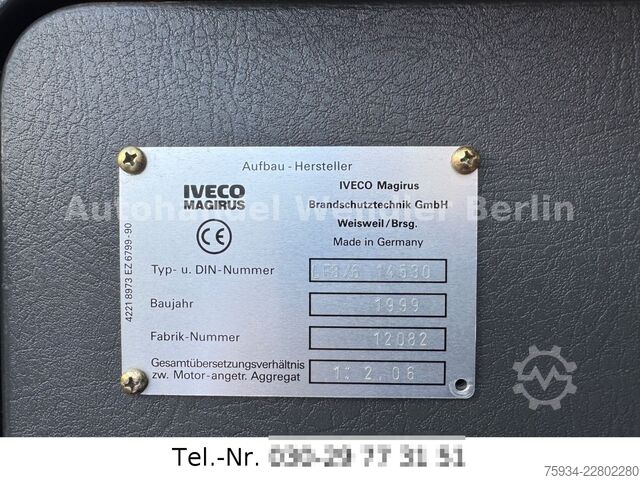 LKW mit Tankaufbau IVECO FF 95E18 LF 8/6 Tank 600l Schaumzumischanlage