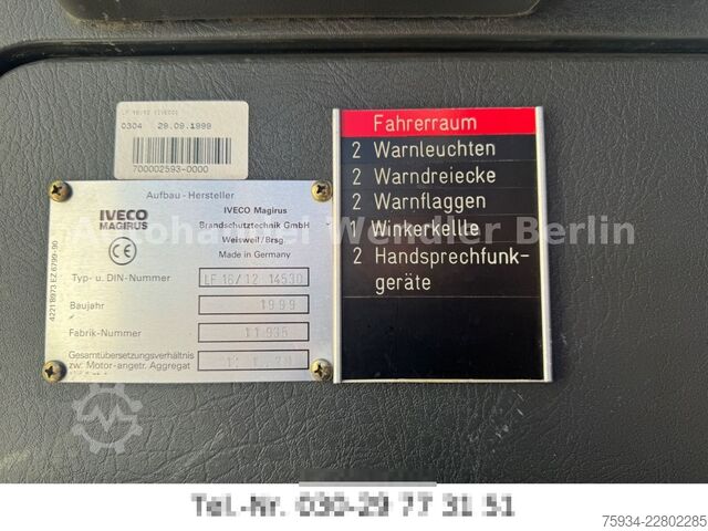 Sonstige IVECO FF 135 E 4x4 LF16/12 Tank 1200 l