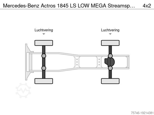 Volume-SZM Mercedes-Benz Actros 1845 LS LOW MEGA Streamspace Intarder