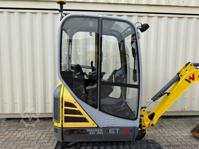 Minibagger WACKER Neuson ET16 / 2019 BJ / 1.224 H / 3x Löffel