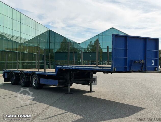 Tieflader-Sattelauflieger  KWB P-453-STI-H 3-AS SEMI 2x STUURAS 1x LIFTAS S
