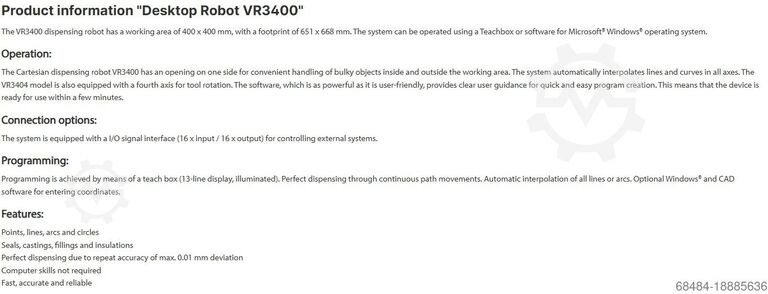 Desktop-Dosierroboter Vieweg VR 3403