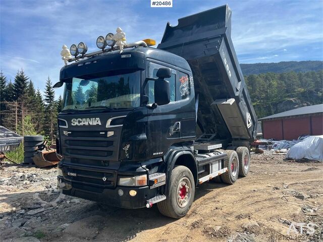 Kipper Scania R560 6x4 tipper truck w/ black license plates. WAT