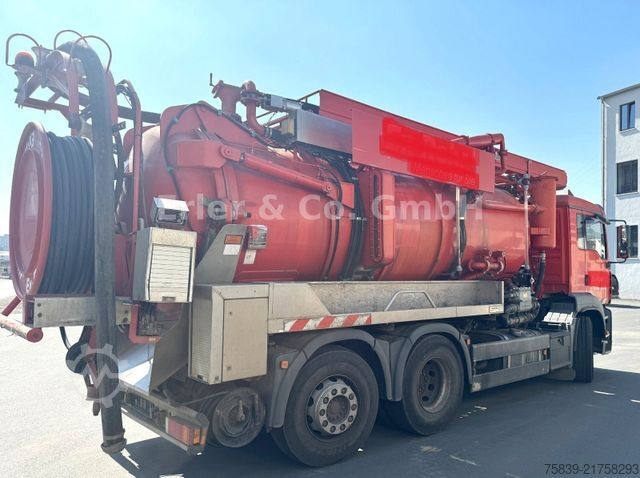 Vacuum tank truck MAN 26.410, KROLL 3-10, Vakuumpumpe, WRS, Lenkachse