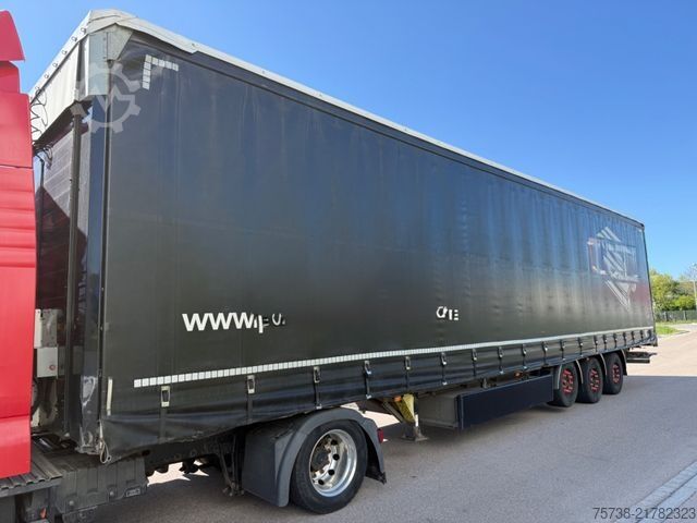 Open semitrailer with tarp FLIEGL SDS Megatrailer/Luft-Lift/Palettenkasten/Hubdach