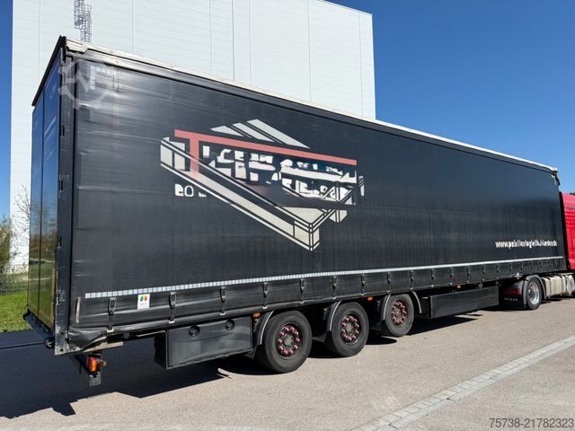 Open semitrailer with tarp FLIEGL SDS Megatrailer/Luft-Lift/Palettenkasten/Hubdach