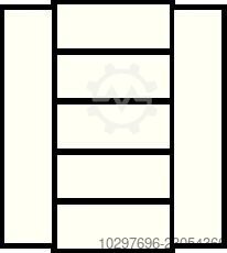 Wing door cabinet H1950xW950xD500mm - 1 unit  