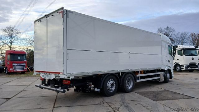 LKW mit Getränkeaufbau DAF FAN XG 480 Swing-Board-Aufbau Mitnahmestapler
