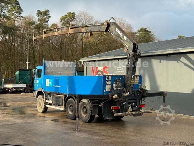 LKW mit Pritsche (offen) MAN 27.403 6x6 Pritsche + HIAB-Ladekran