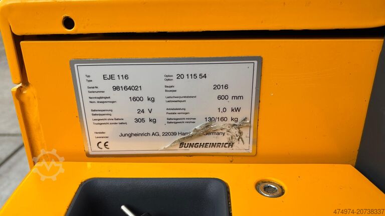 Manueller Hubwagen, Hubwagen Jungheinrich EJE 116