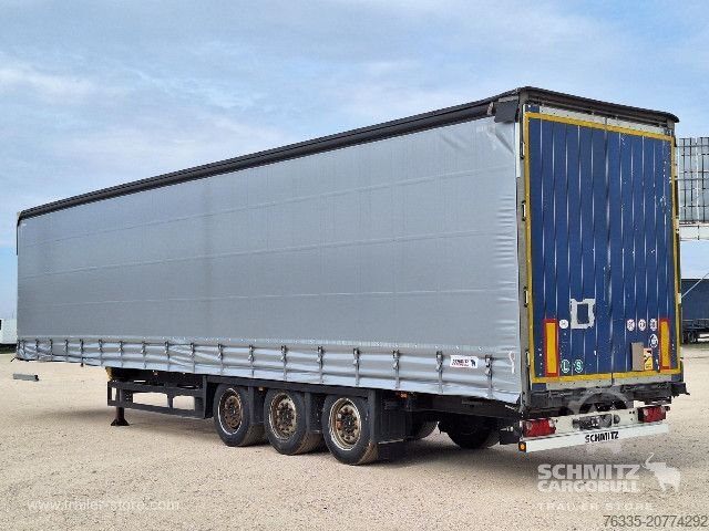 Open semitrailer with tarp Schmitz Cargobull Curtainsider Mega