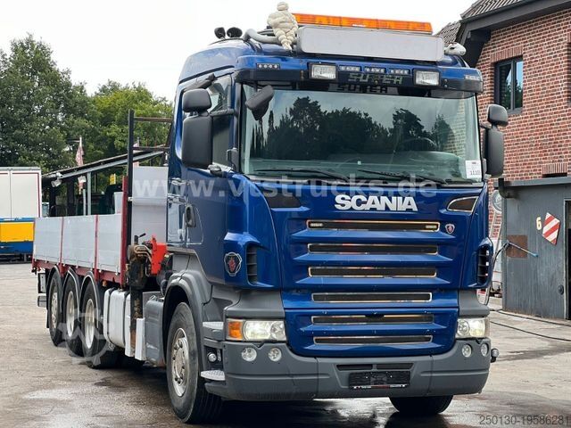 Flatbed truck SCANIA R620 V8 8x4 Lenk/Lift,Pritsche Palfinger PK29002